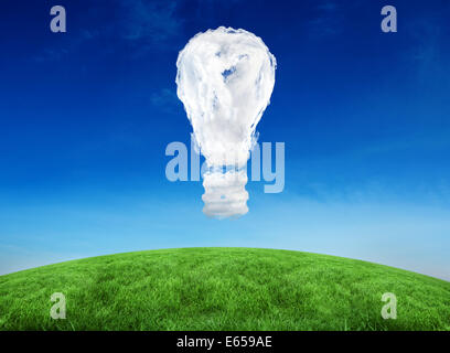Composite image of cloud light bulb Stock Photo