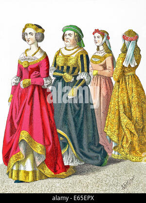 15th Century Noble women of Germany Stock Photo - Alamy