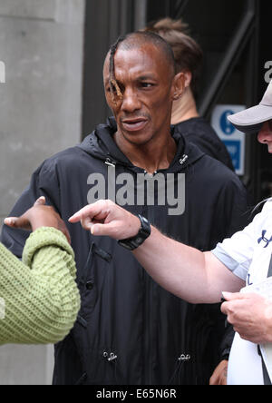 London, UK, 15th August 2014. Tricky seen at the BBC studios in London, UK Stock Photo