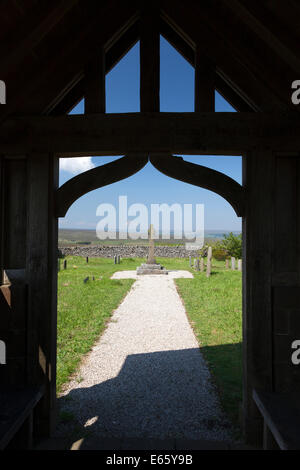 Cemetery lych gate designed by Robert 'Mouseman' Thompson, Greenhow ...