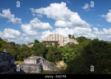 View of the Acropolis at Ek Balam, Yucatan, MExico. Stock Photo