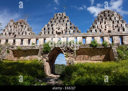 Arch in the House of the Doves at Uxmal, Yucatan, Mexico. Stock Photo