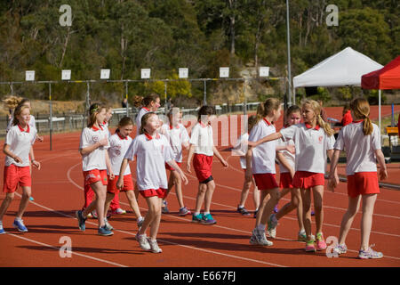 Australian sydney primary school athletics day and competition, sydney,new south wales,Australia Stock Photo