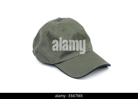 green cap isolated on white Stock Photo