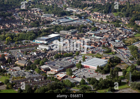 aerial view of Northwich in Cheshire, UK Stock Photo