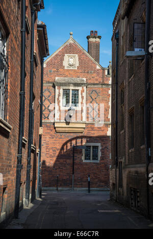 Red brick house, Trinity Lane Cambridge, England, UK Stock Photo