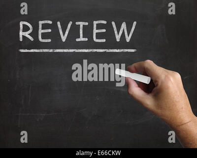 Review Blackboard Meaning Checking Inspecting And Evaluation Stock Photo