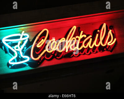 neon martini sign