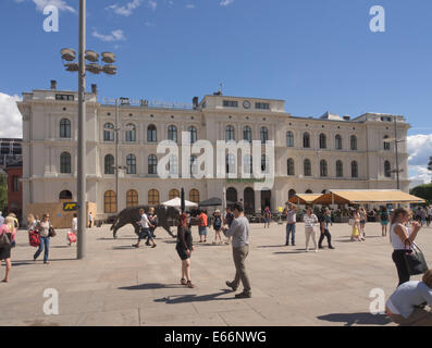 Now Comfort Hotel Grand Central, formerly the main railway station in Oslo Norway, centrally placed at Jernbanetorget square Stock Photo