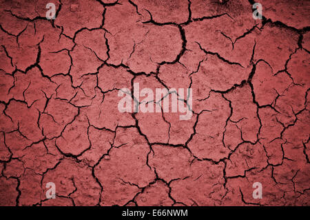 red abstract background - cracked wall Stock Photo