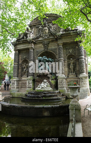 The Medici Fountain in the Jardin du Luxembourg, the Luxembourg Garden in Paris, France Stock Photo