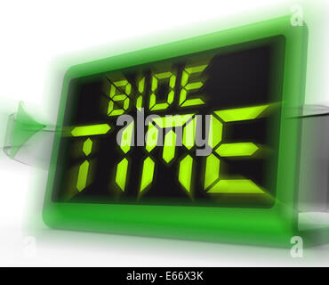 Bide Time Clock Meaning Wait For Opportune Moment Stock Photo - Alamy