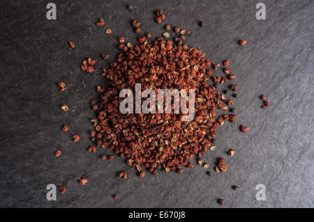 Szechuan peppercorns - Sichuan pepper seeds Stock Photo