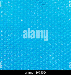 blue texture of Bubble wrap on water close up Stock Photo