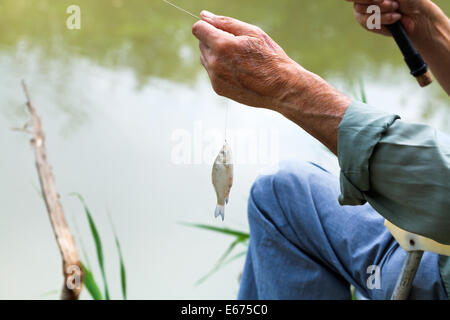 Fisherman Rod Caught Fish Riverside Stock Photo by ©NewAfrica 531694916