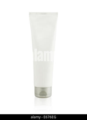 Cosmetic can closeup isolated on white background Stock Photo - Alamy