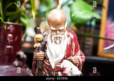 Statue of Shou Xing Gong the Chinese god of longevity Stock Photo