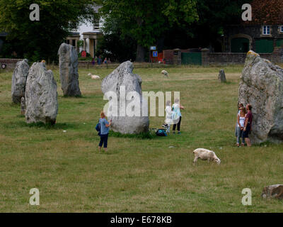 Stone circles at Avebury, Wiltshire, UK Stock Photo