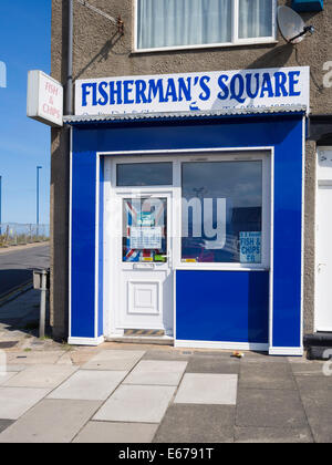 Conveniently located Fish and Chip shop in Fisherman's Square Redcar Stock Photo