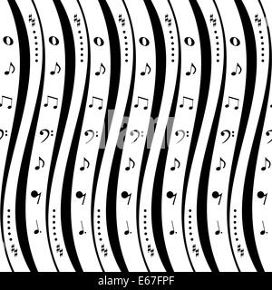 Seamless background with music notes pattern Stock Photo