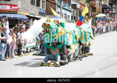 Downhill Festival of roller carriages Stock Photo