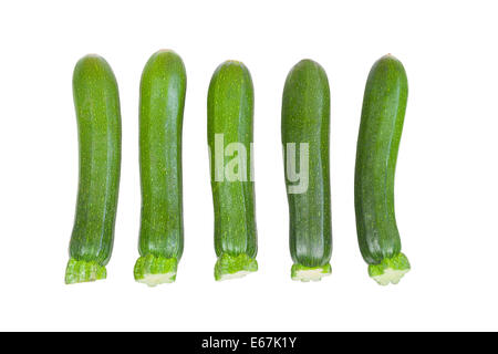 Courgettes on a white background Stock Photo