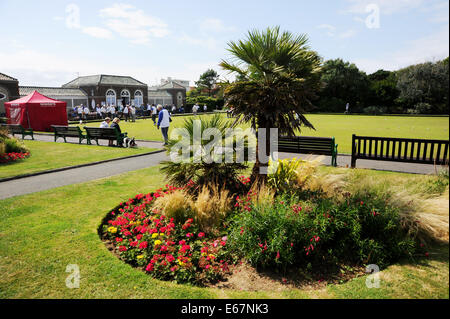 Worthing Sussex UK  - The picturesque Marine Gardens Bowls Club Stock Photo