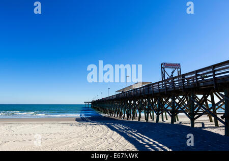 The 2nd Avenue Pier on a quiet out of season fall day, Myrtle Beach, South Carolina, USA Stock Photo