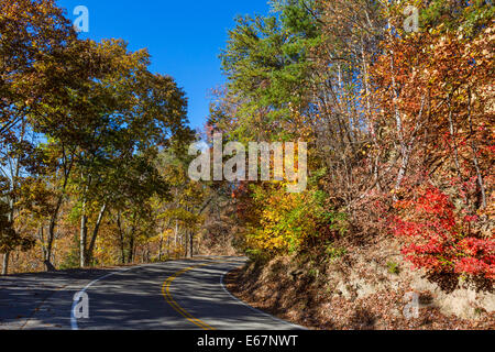 Tail of the Dragon road, US 129 at Deals Gap just south of Great Stock ...