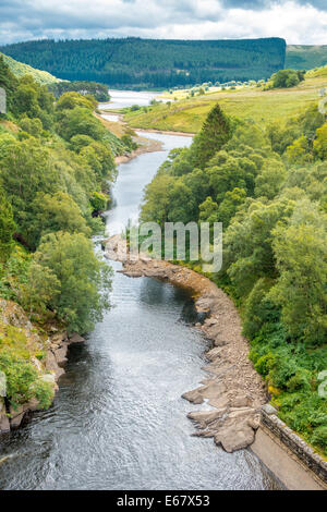 Graig Goch reservoir and masonry dam in the Elan Valley, Powys Wales, UK Stock Photo