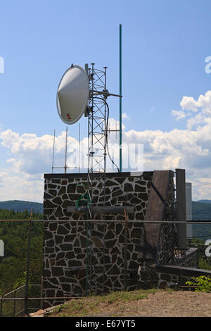Microwave reception tower. Stock Photo