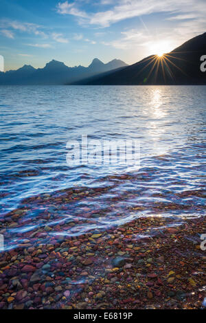 Lake McDonald in Glacier National Park, in Montana near the US-Canada border Stock Photo