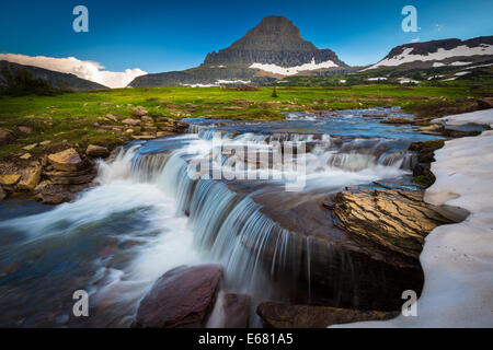 Logan Pass in Glacier National Park, Montana, located near the US-Canada border Stock Photo