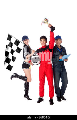 Race car drivers Stock Photo