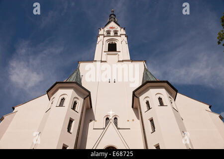 Parish Church of the Assumption of Mary / Mariä Himmelfahrt in Bad Tölz , Bavaria, Germany, Europe Stock Photo