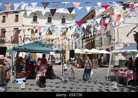 Local Spanish market stall selling underwear Stock Photo - Alamy