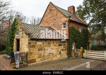 Cook's Cottage in Fitzroy Gardens in Melbourne, Australia is the oldest building in the country Stock Photo