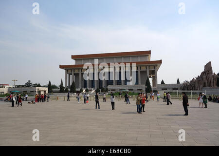 Mao Zedong Mausoleum in Tiananmen Square Beijing China Stock Photo