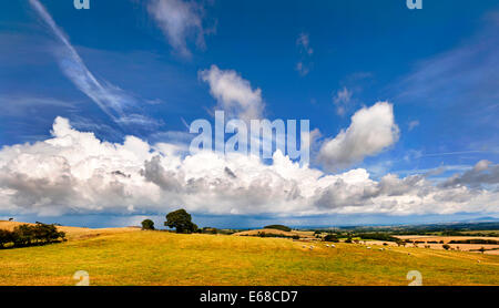 Dramatic cloudscape over Pulverbach, Shropshire, UK, before a rainstorm Stock Photo