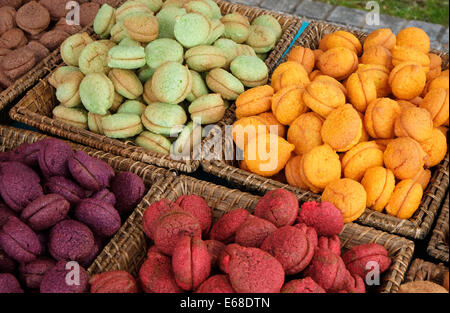 colourful french macaroons, picardie, france Stock Photo