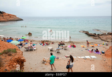 Sa Caleta Beach in Ibiza Stock Photo