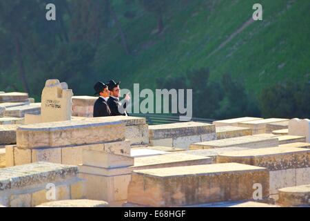 Jewish Cemetery, Mount Of Olives, Jerusalem, Israel, Middle East Stock Photo