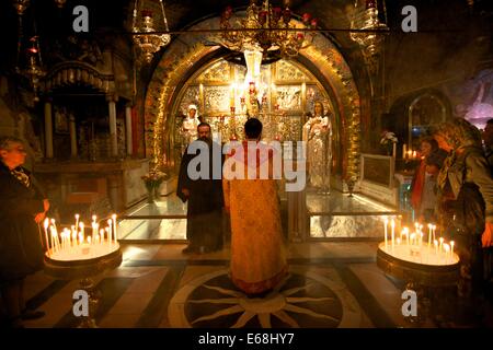 Golgotha, Church Of The Holy Sepulchre, Jerusalem, Israel, Middle East Stock Photo