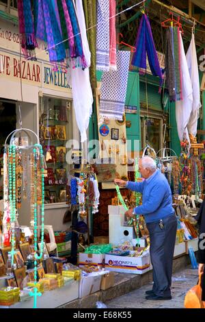 Tourist Shop In Christian Quarter, Old City, Jerusalem, Israel, Middle East, Stock Photo