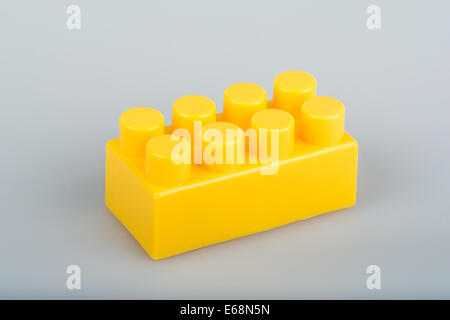 Una plastic building block isolated Stock Photo