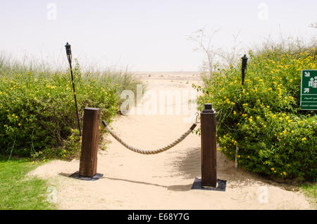 Desert gate border at the Bab Al Shams Desert Resort & Spa. Dubai, United Arab Emirates UAE. Stock Photo