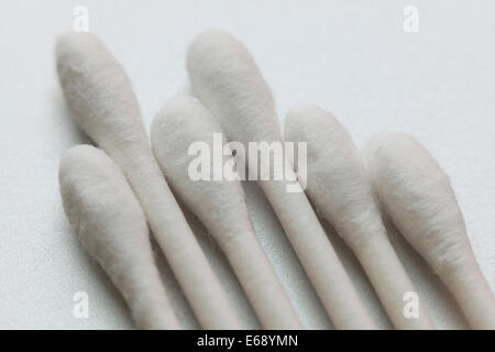 Cotton swabs closeup Stock Photo