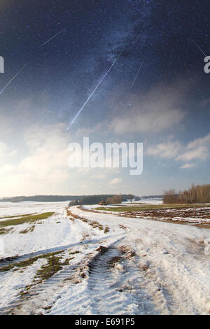 starry sky in winter. Elements of this image furnished by NASA Stock Photo