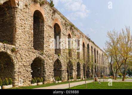 Valens Aqueduct, Fatih Memorial Park, Fatih Anıt Parkı, Fatih district, Istanbul, European Side, Turkey Stock Photo