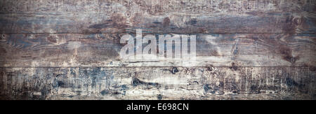 Old wood background, panoramic retro rustic boards. Stock Photo